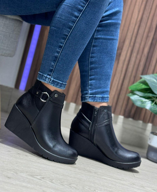 BOTINES TACO 7 NEGRO